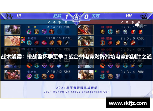 战术解读：挑战者杯季军争夺战台州电竞对阵潍坊电竞的制胜之道